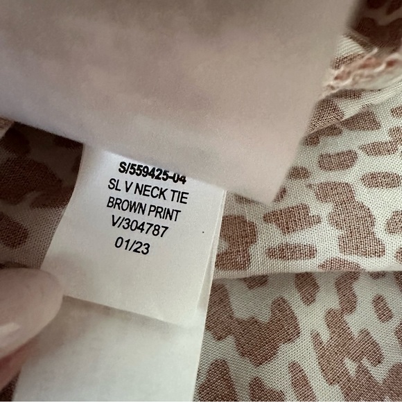 OLD NAVY Tie Back Maxi Slip Dress Brown White Relaxed Minimalist Size Med Tall - Picture 15 of 16